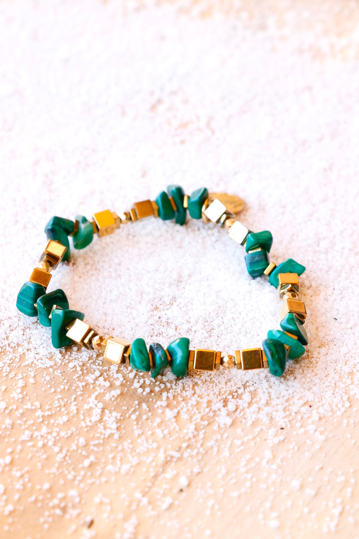 Bracelet PARIVARTANA en Malachite – Transformation & Guérison du Corps