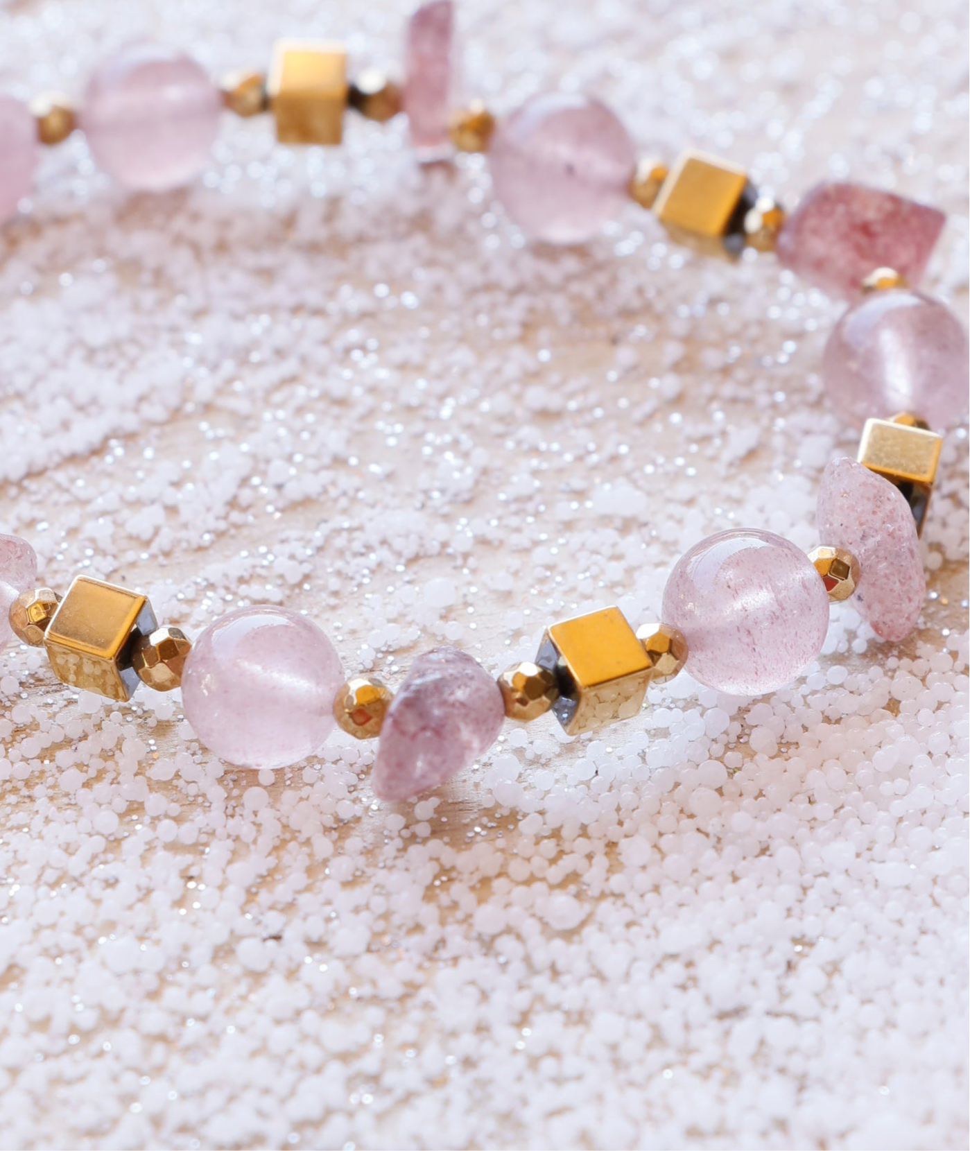 Bracelet RASA en Quartz Framboise – Joie de vivre, Douceur & Amour de soi