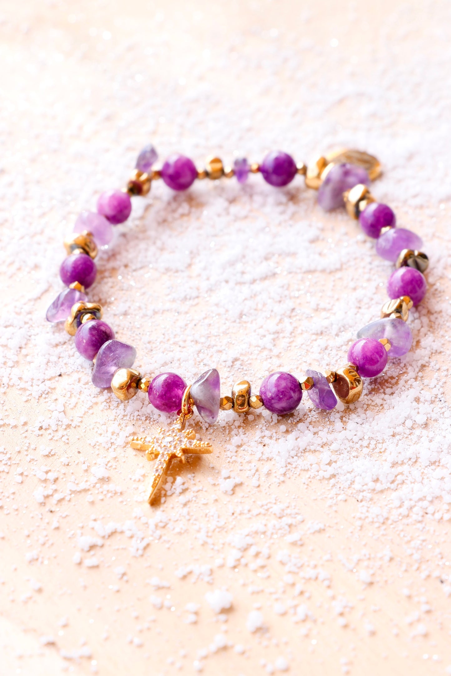 Bracelet MANTRA - Apaisement & Clarté Mentale en Améthyste