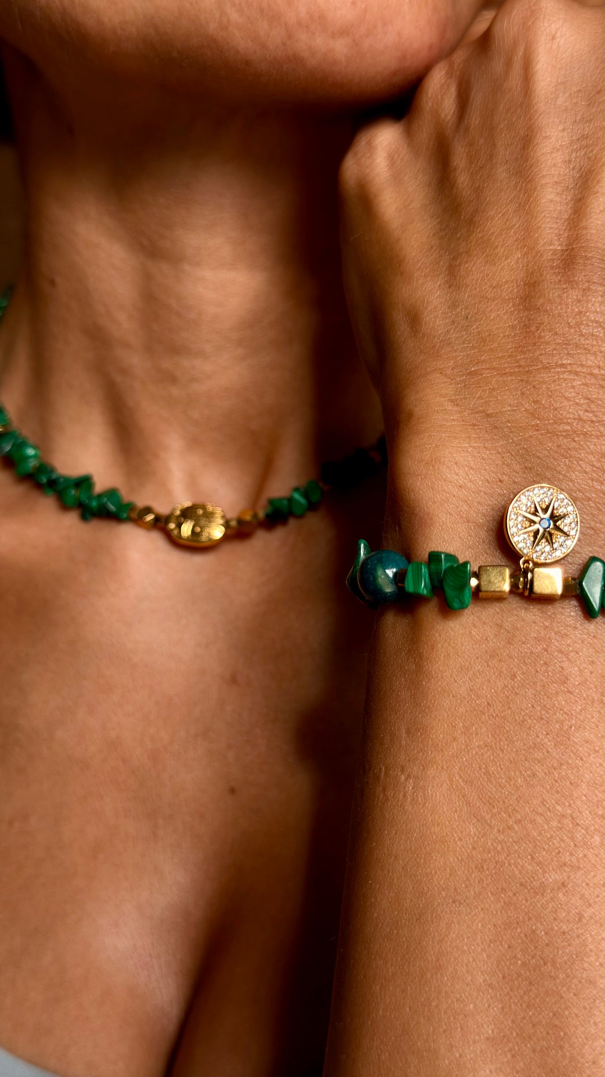 ALTER — Bracelet en Malachite avec Boussole | Régénération & Équilibre intérieur