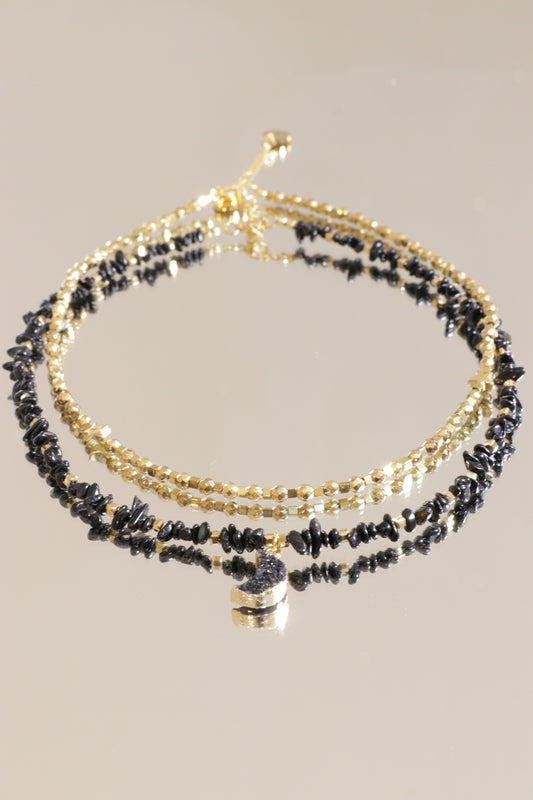 Collier Tour de Cou KSHAMA pendentif Lune ⟡ Je me protège contre les énergies négatives