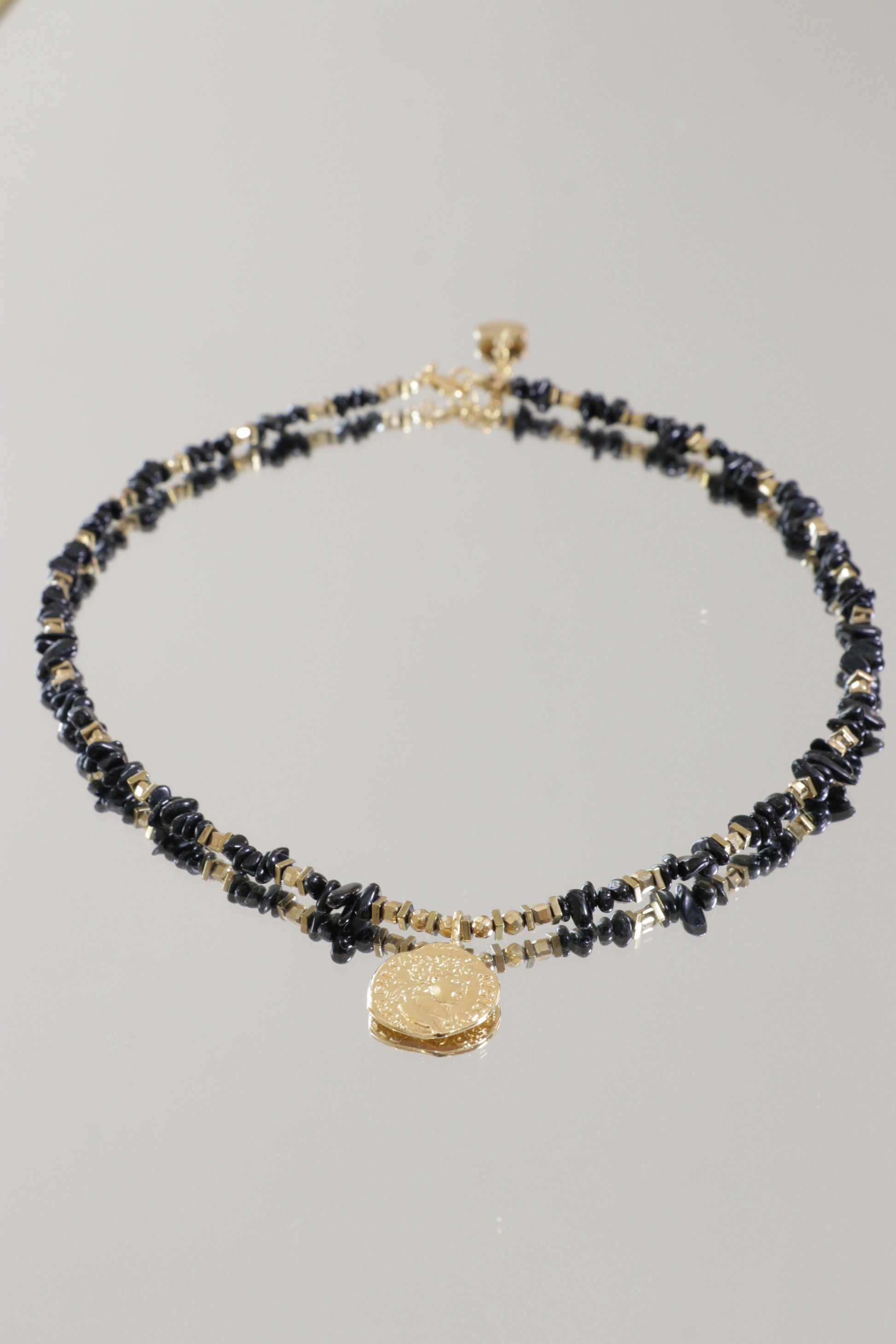 Collier tour de cou tourmaline noire du Brésil  Emmanuelle Bijoux Création Nice 