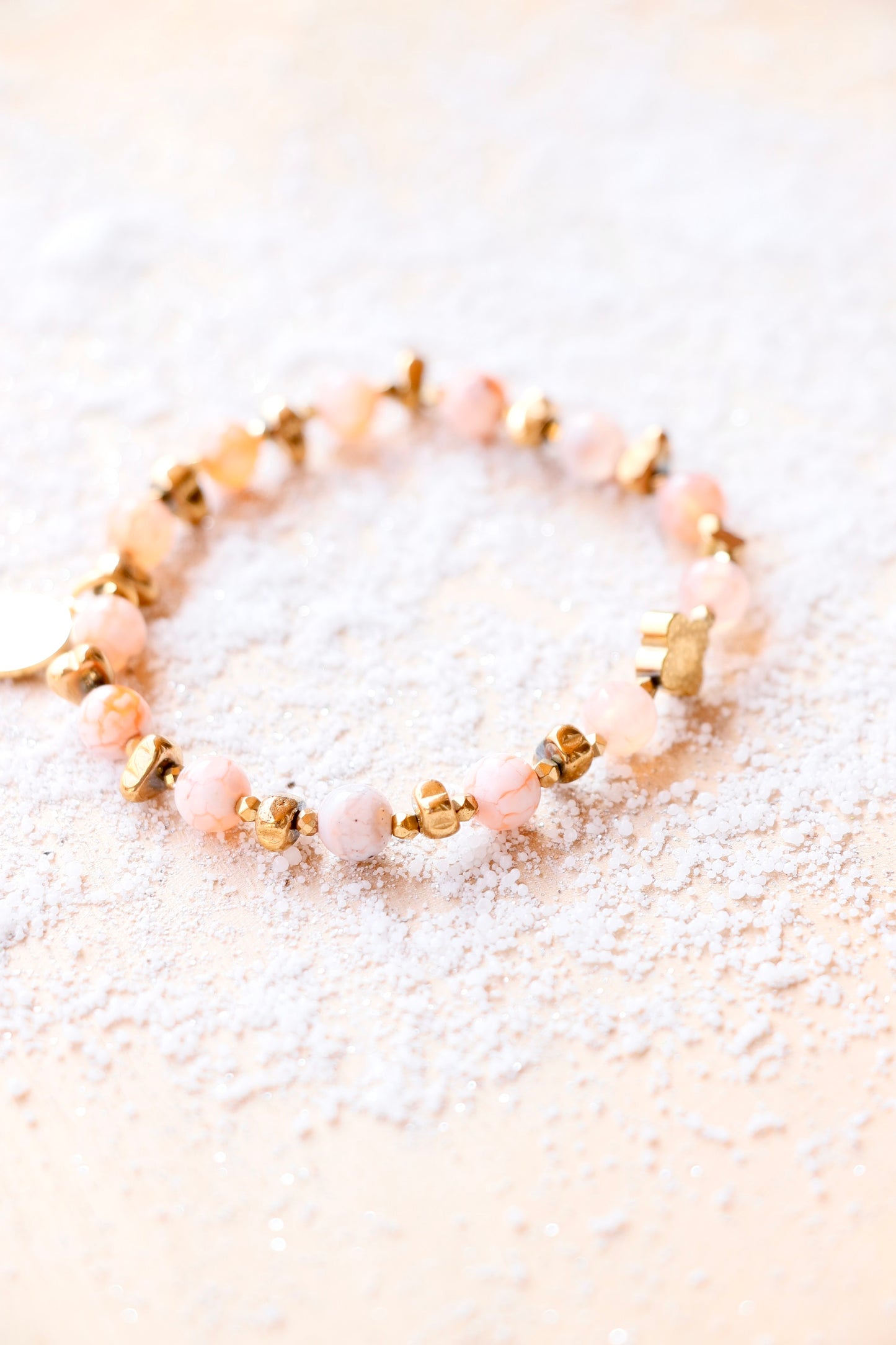 Bracelet SHANTI en Agate Mandarine – Stabilité & Sérénité