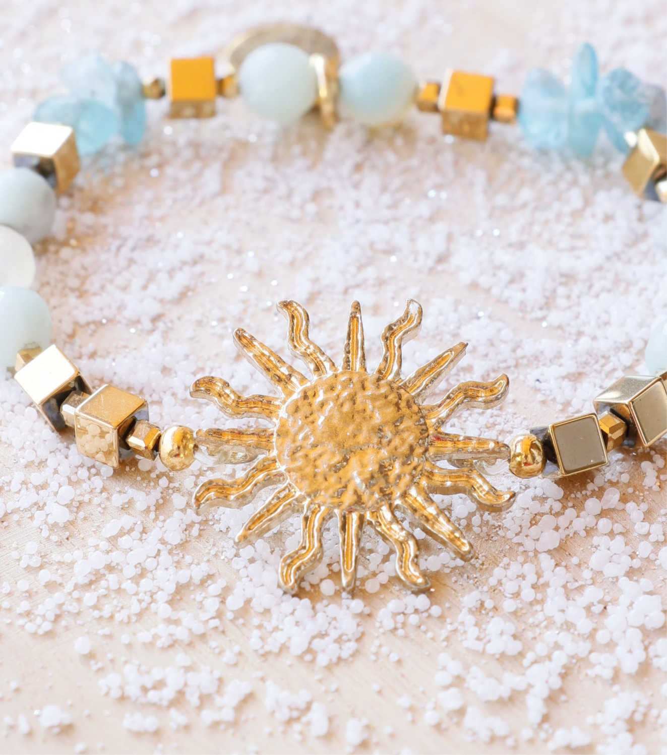 Bracelet SARASVATI en Amazonite  – Communication apaisée & Harmonie intérieure