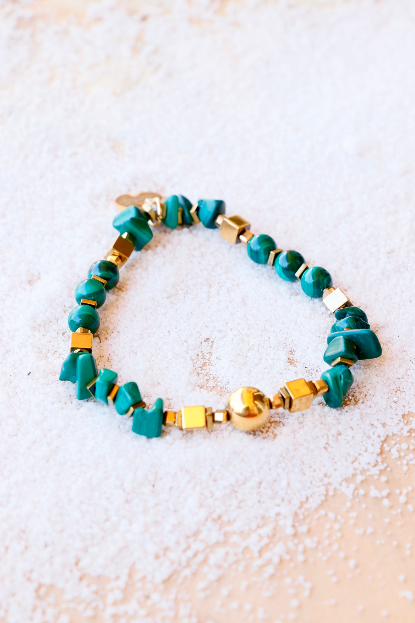 Bracelet PARIVARTANA en Malachite – Transformation & Guérison du Corps