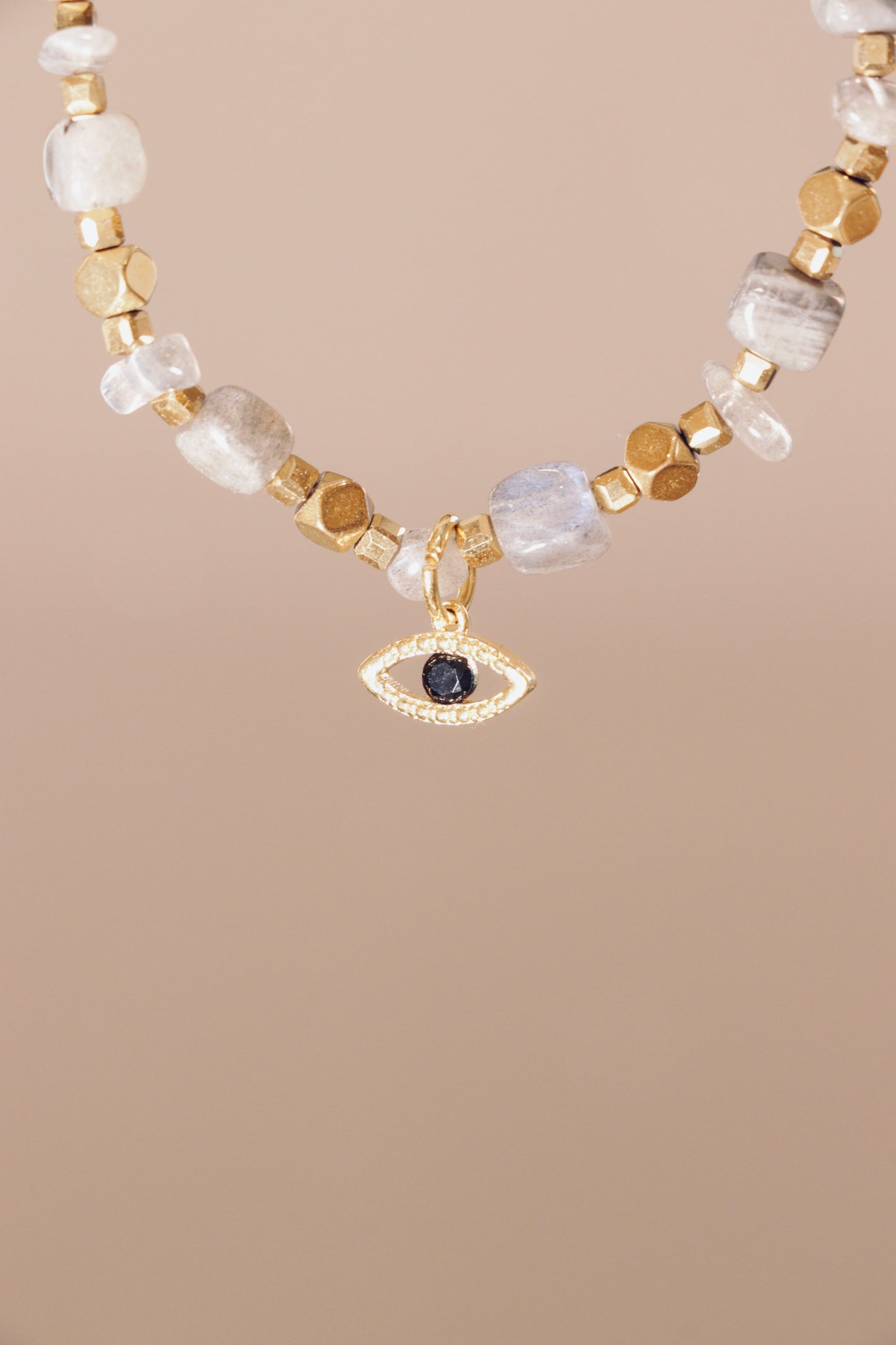 Bracelet MAYA Oeil de Protection & Régénération Énergétique en Labradorite