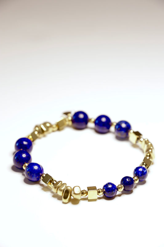 Bracelet SATYA en Lapis Lazuli ✧︎ Je parle avec calme et confiance