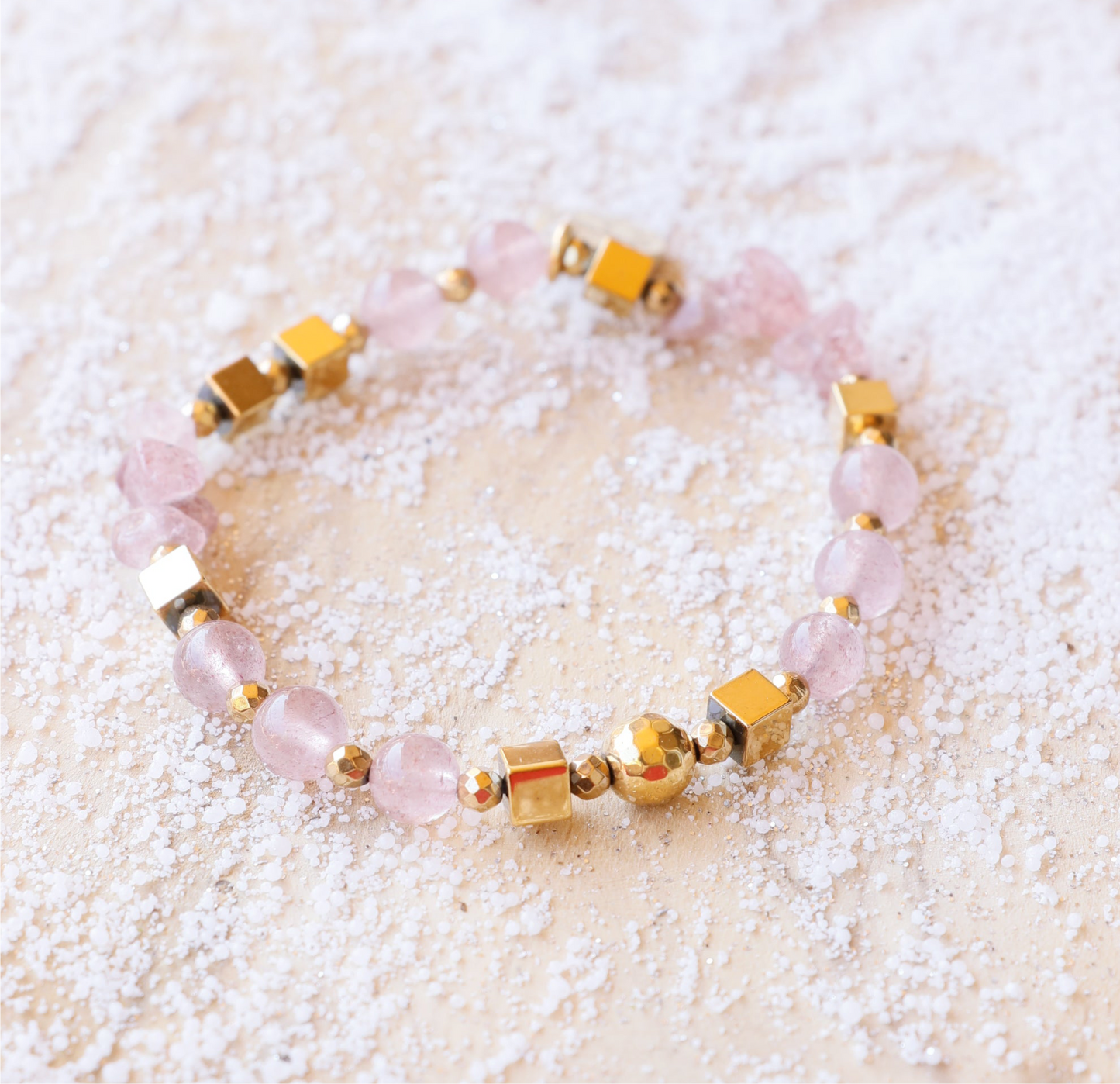 Bracelet RASA en Quartz Framboise – Joie de vivre, Douceur & Amour de soi