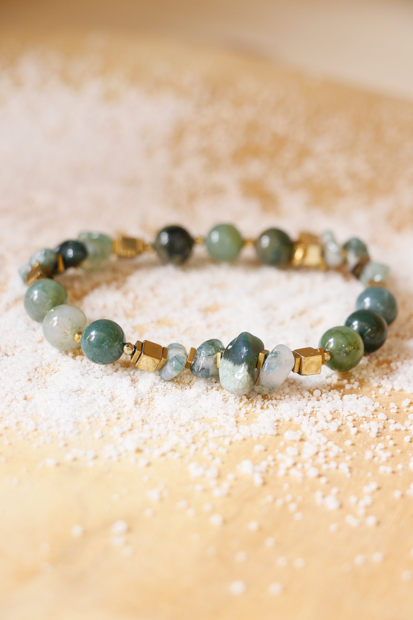 Bracelet Homme Agate Mousse