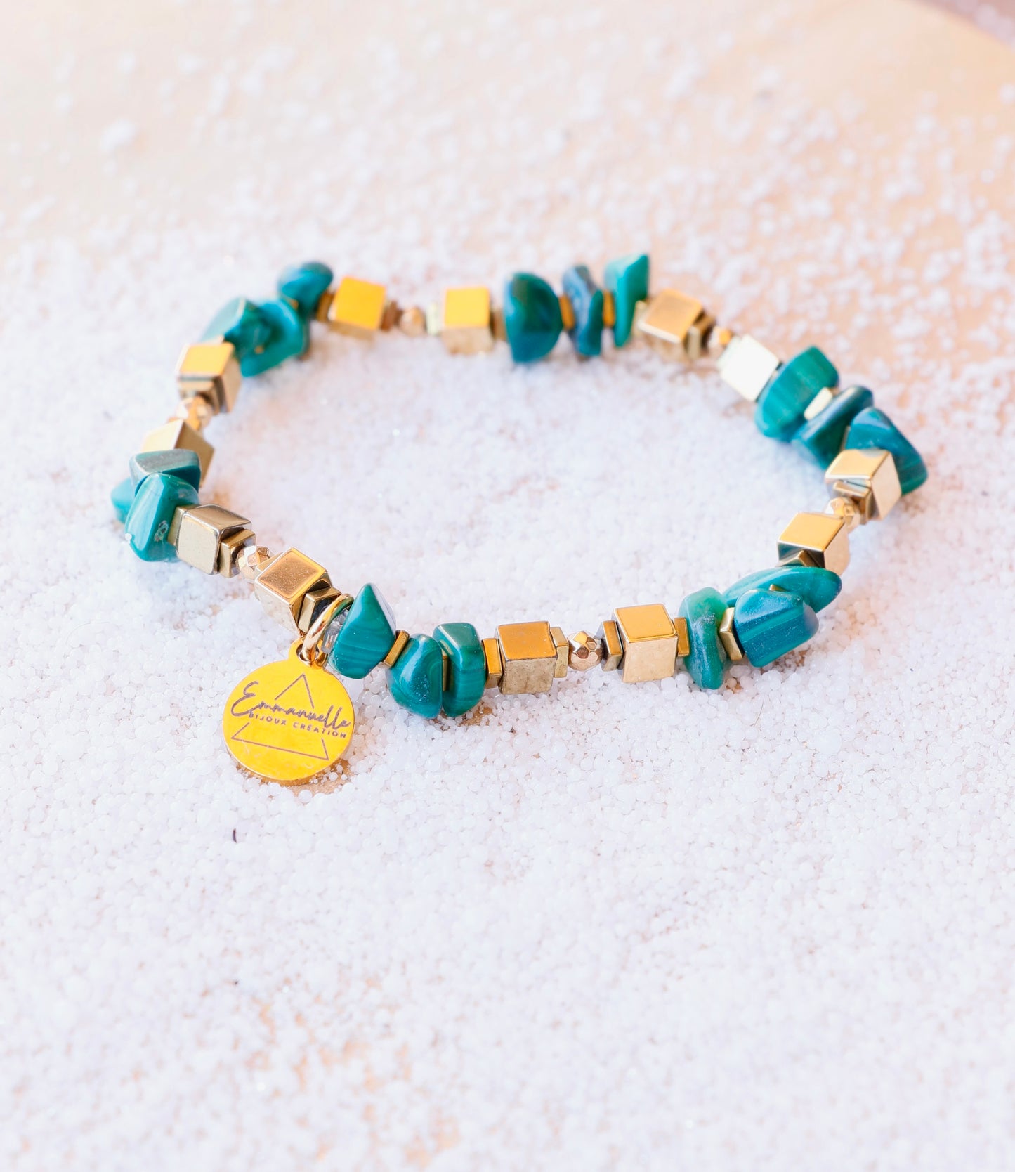 Bracelet PARIVARTANA en Malachite – Transformation & Guérison du Corps