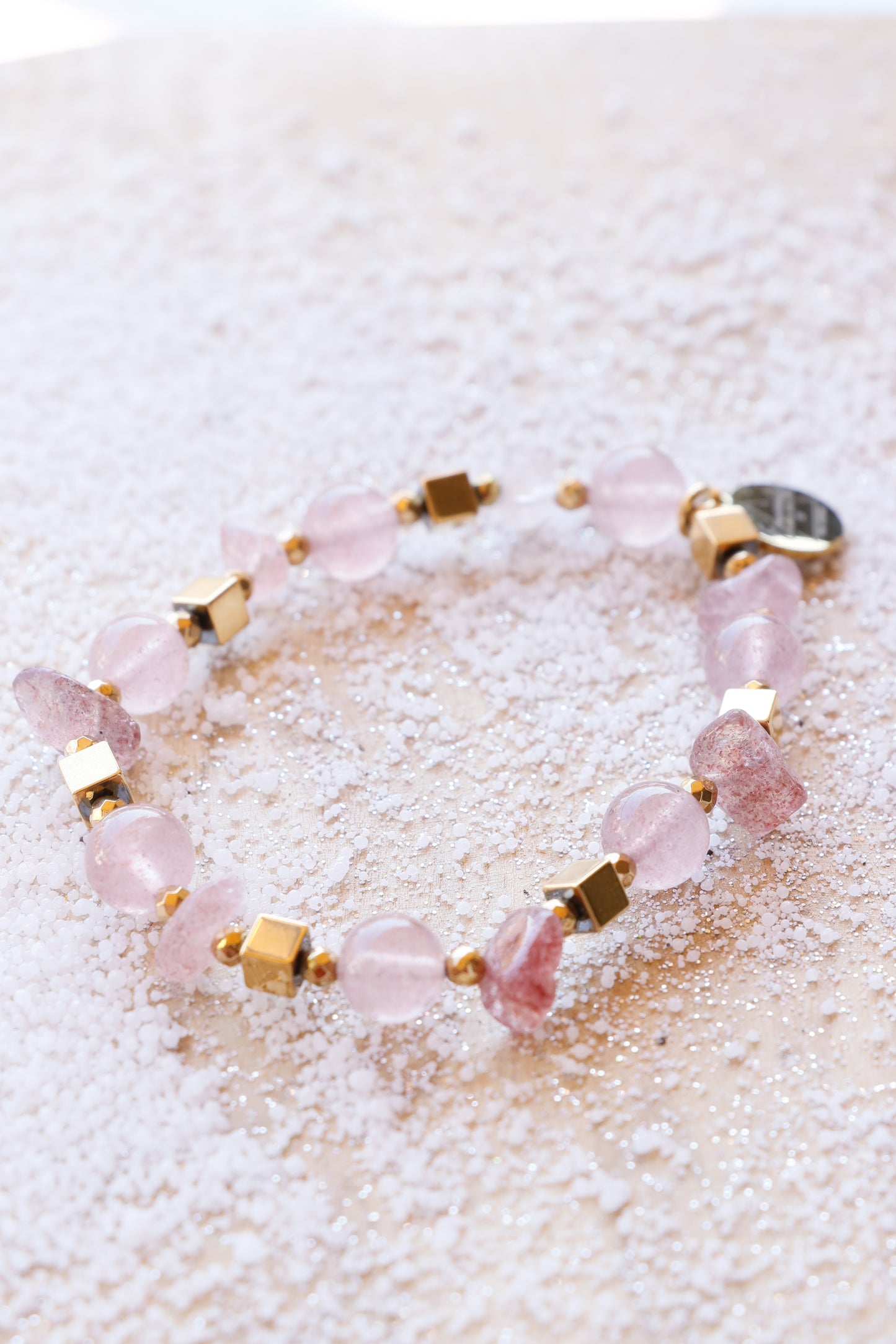 Bracelet RASA en Quartz Framboise – Joie de vivre, Douceur & Amour de soi