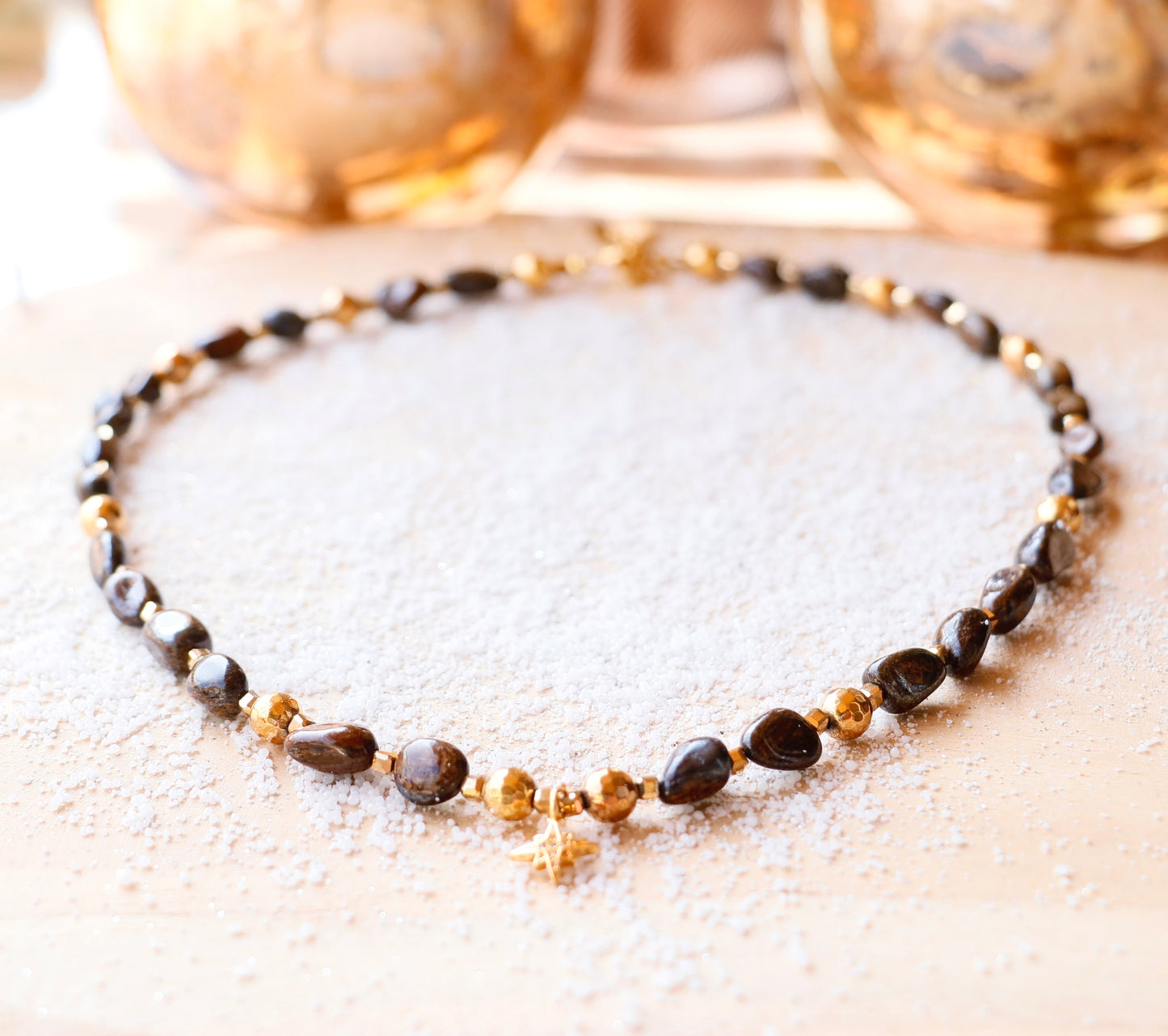 Collier pendentif Étoile SADHANA – Protection & Stabilité en Bronzite