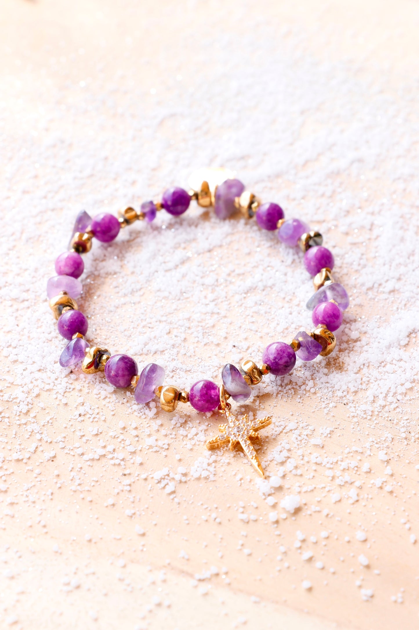 Bracelet MANTRA - Apaisement & Clarté Mentale en Améthyste