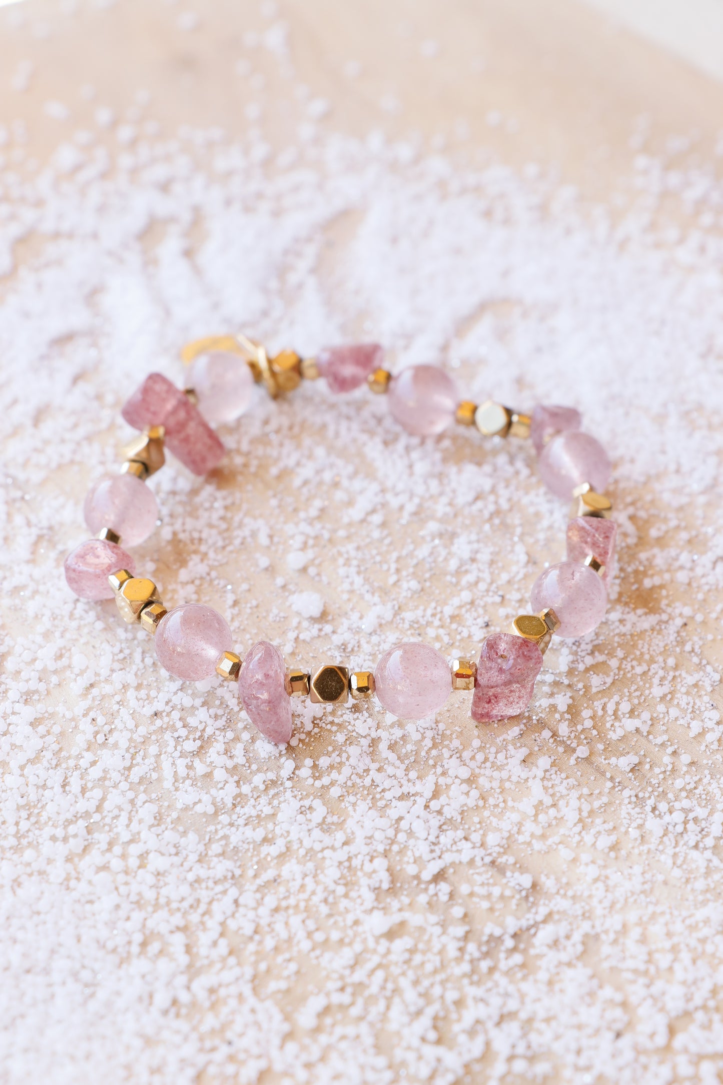 Bracelet RASA en Quartz Framboise – Joie de vivre, Douceur & Amour de soi