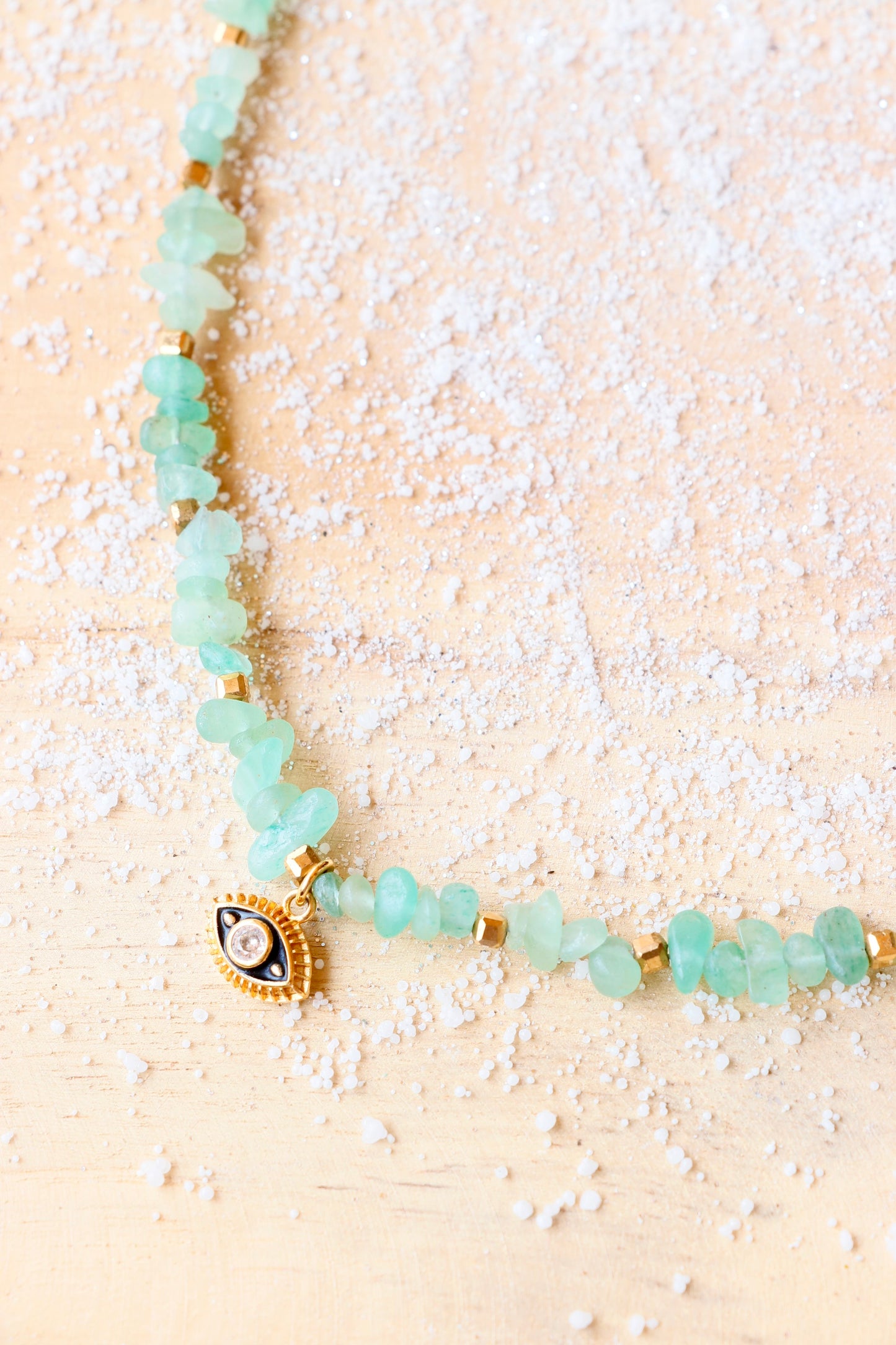Collier Tour de Cou SAMATA en Aventurine – Oeil de protection - Chance & Harmonie