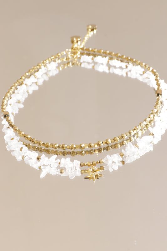 Collier Tour de cou SOMA en pierre de lune pendentif Étoile ✧︎ Je fais de ma sensibilité une force consciente