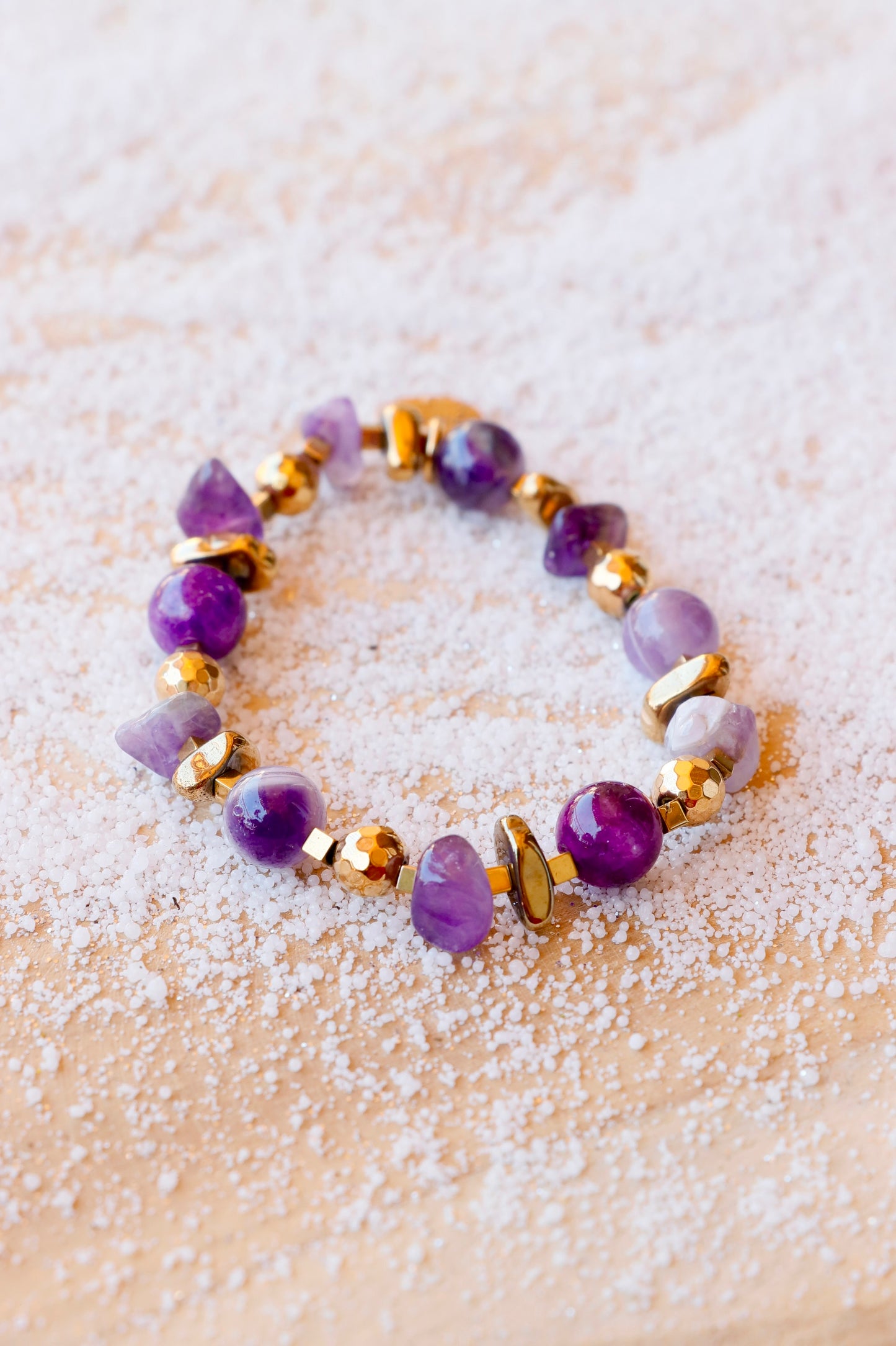 Bracelet MANTRA - Apaisement & Clarté Mentale en Améthyste