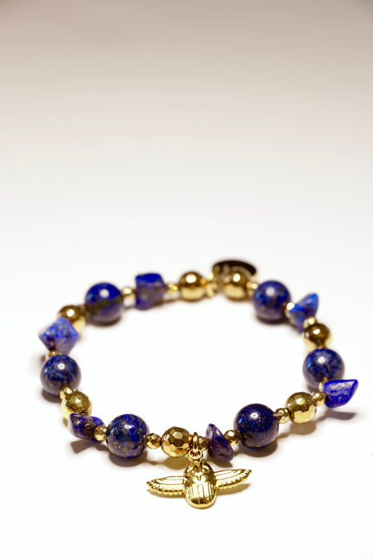 Bracelet SATYA en Lapis Lazuli ✧︎ Je parle avec calme et confiance