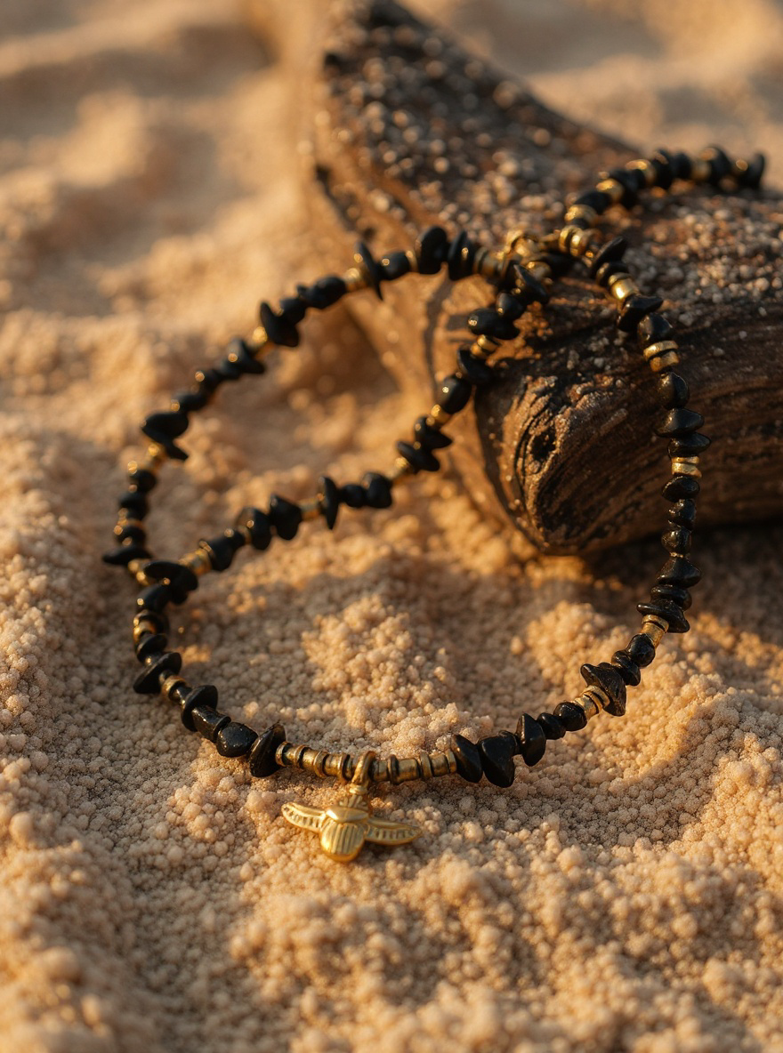 Collier Tour de cou en Tourmaline Noire KSHAMA Protection & Ancrage