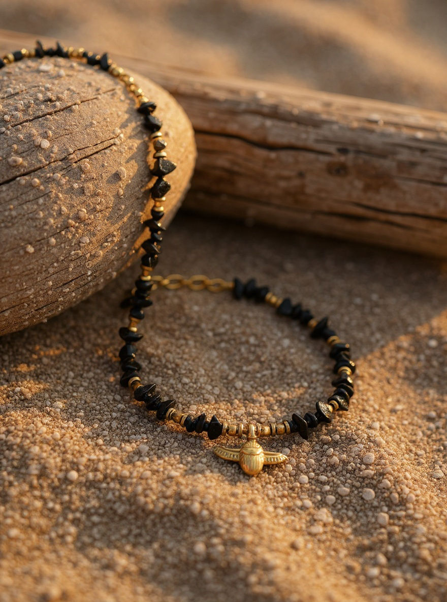 Collier Tour de cou en Tourmaline Noire KSHAMA Protection & Ancrage