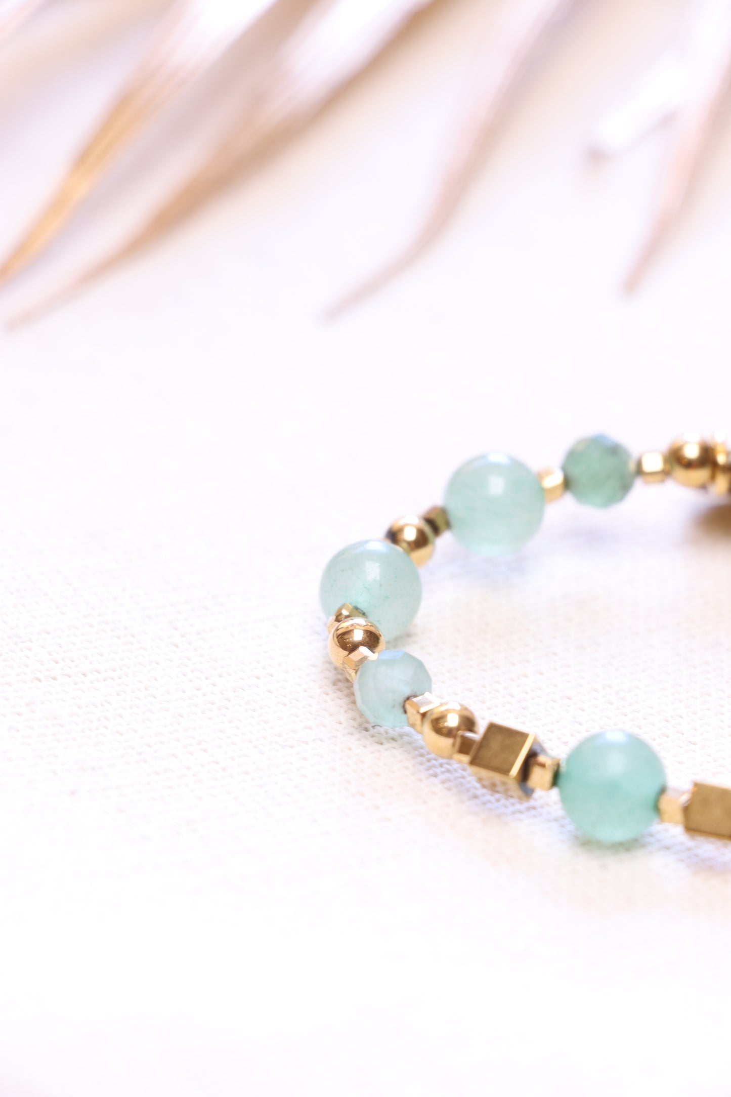 LUMEN -  Bracelet en Aventurine Pendentif Étoile | Abondance & Opportunités