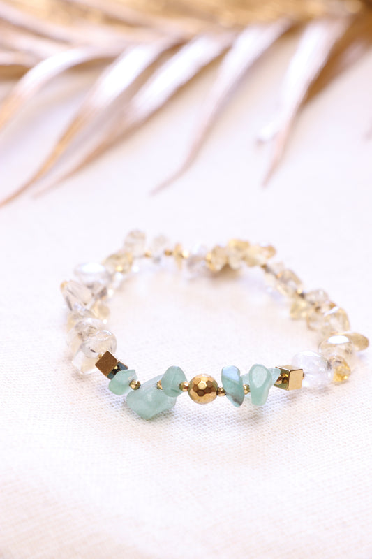 Bracelet en Aventurine — Emmanuelle Bijoux