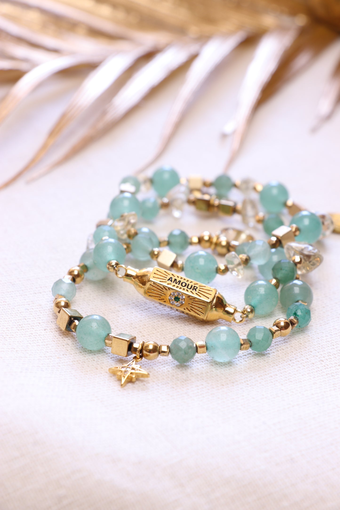 LUMEN -  Bracelet en Aventurine | Abondance & Opportunités