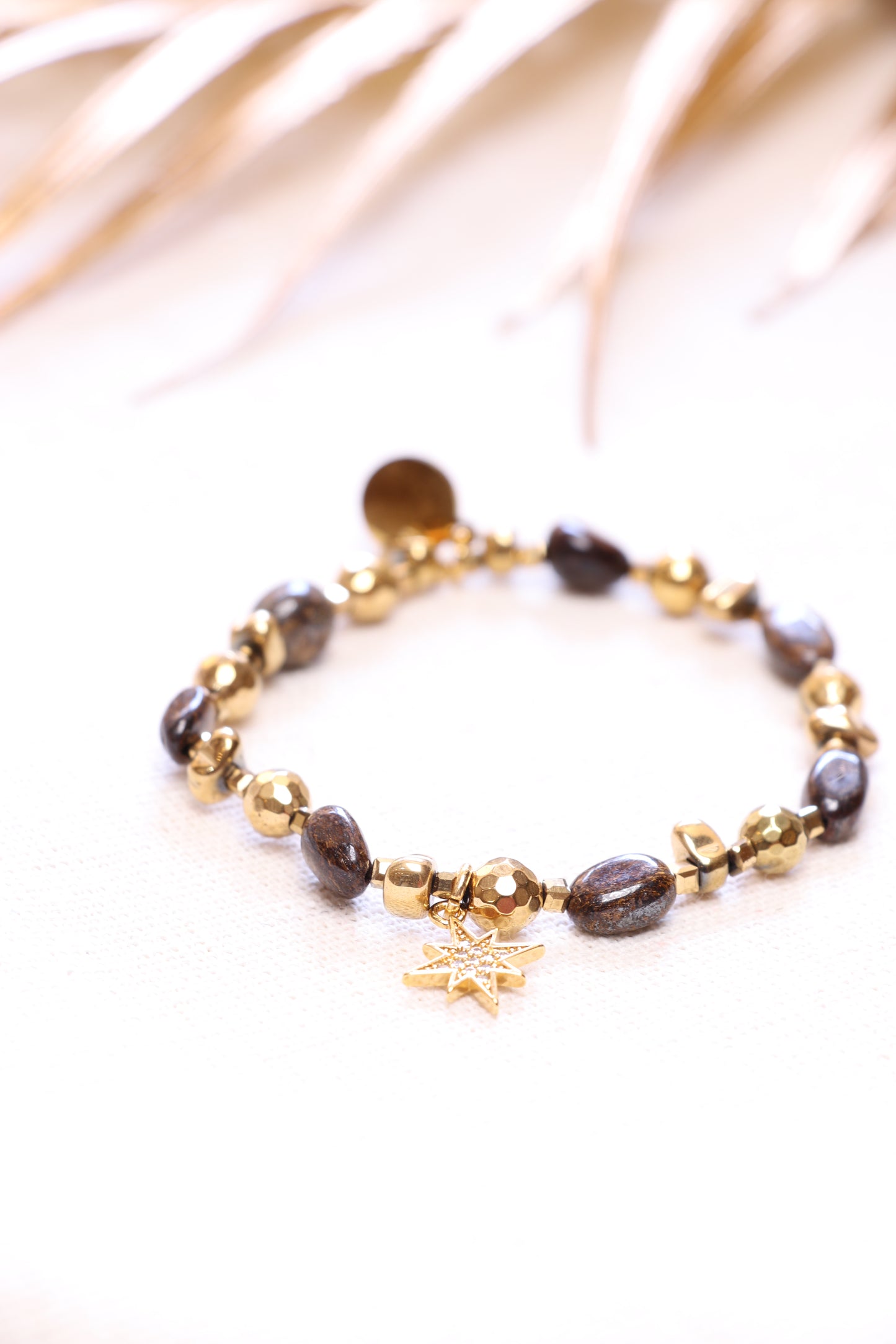 AUDACE - Bracelet en Bronzite Pendentif Étoile | CONFIANCE & COURAGE