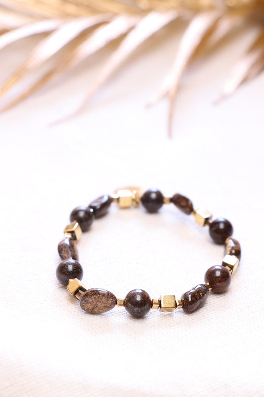 Bracelet en Bronzite — Emmanuelle Bijoux