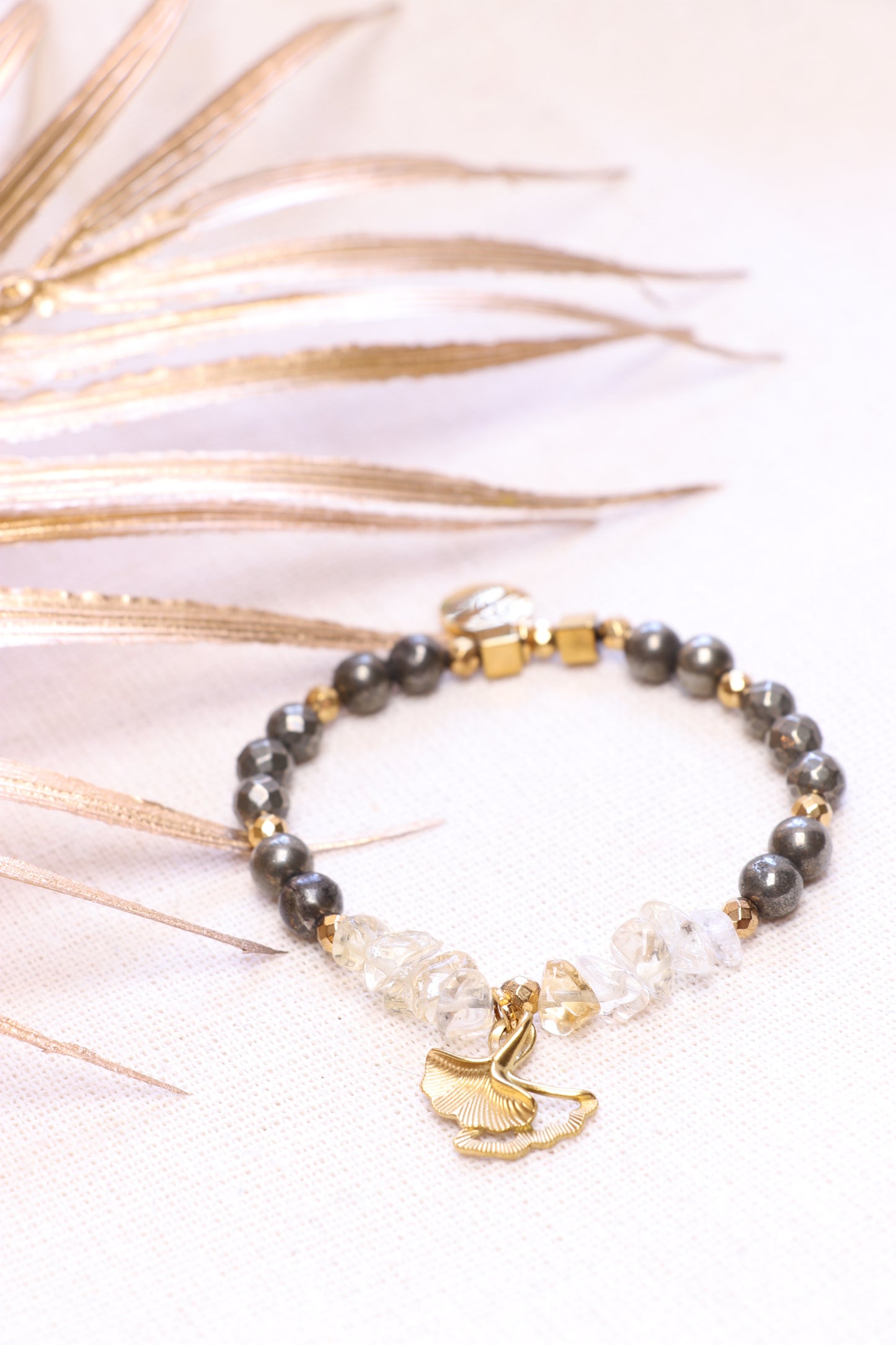 LUMEN |  Bracelet en Pyrite – Confiance en soi & courage | ABONDANCE & OPPORTUNITÉS