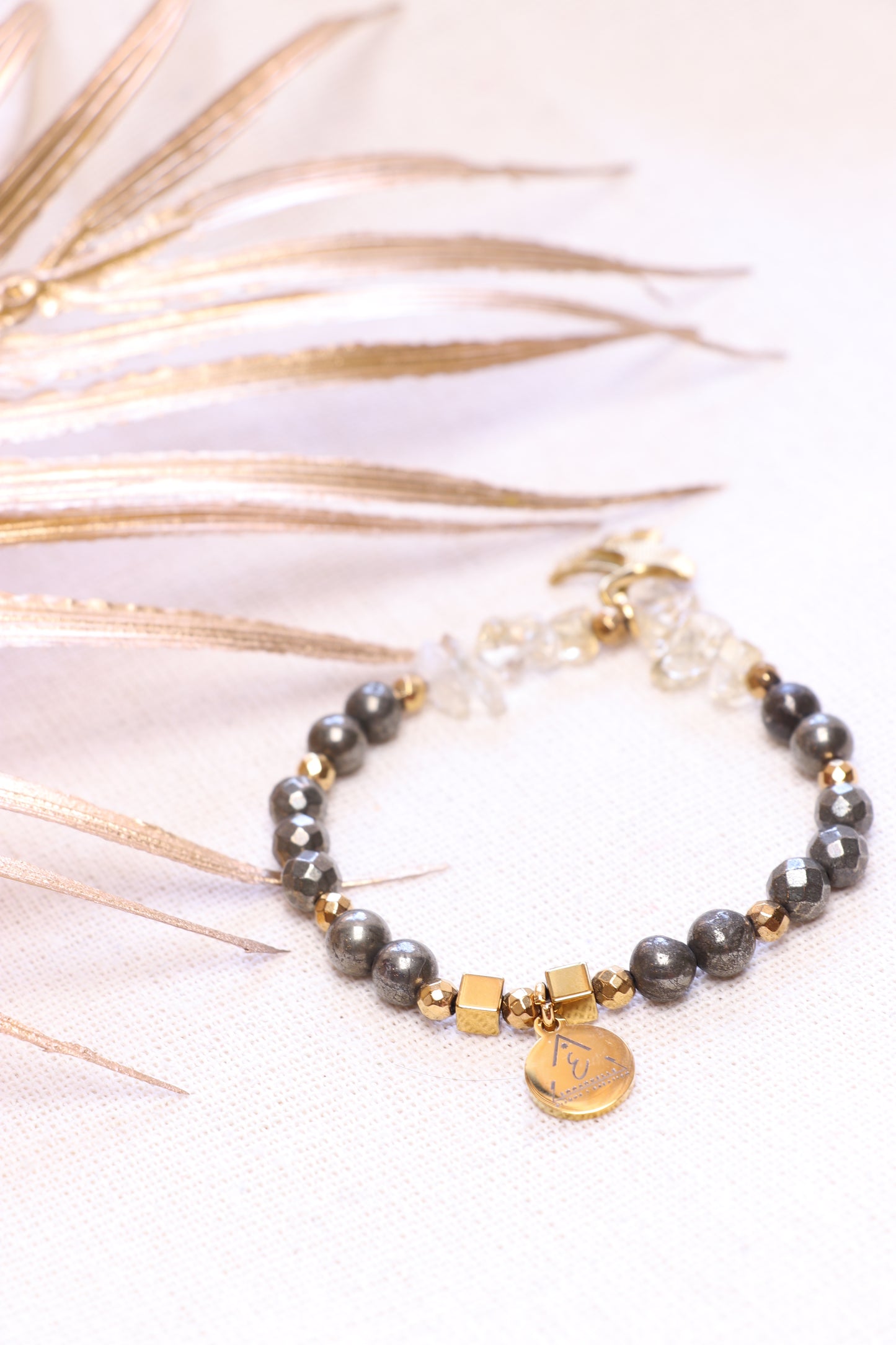 LUMEN |  Bracelet en Pyrite – Confiance en soi & courage | ABONDANCE & OPPORTUNITÉS