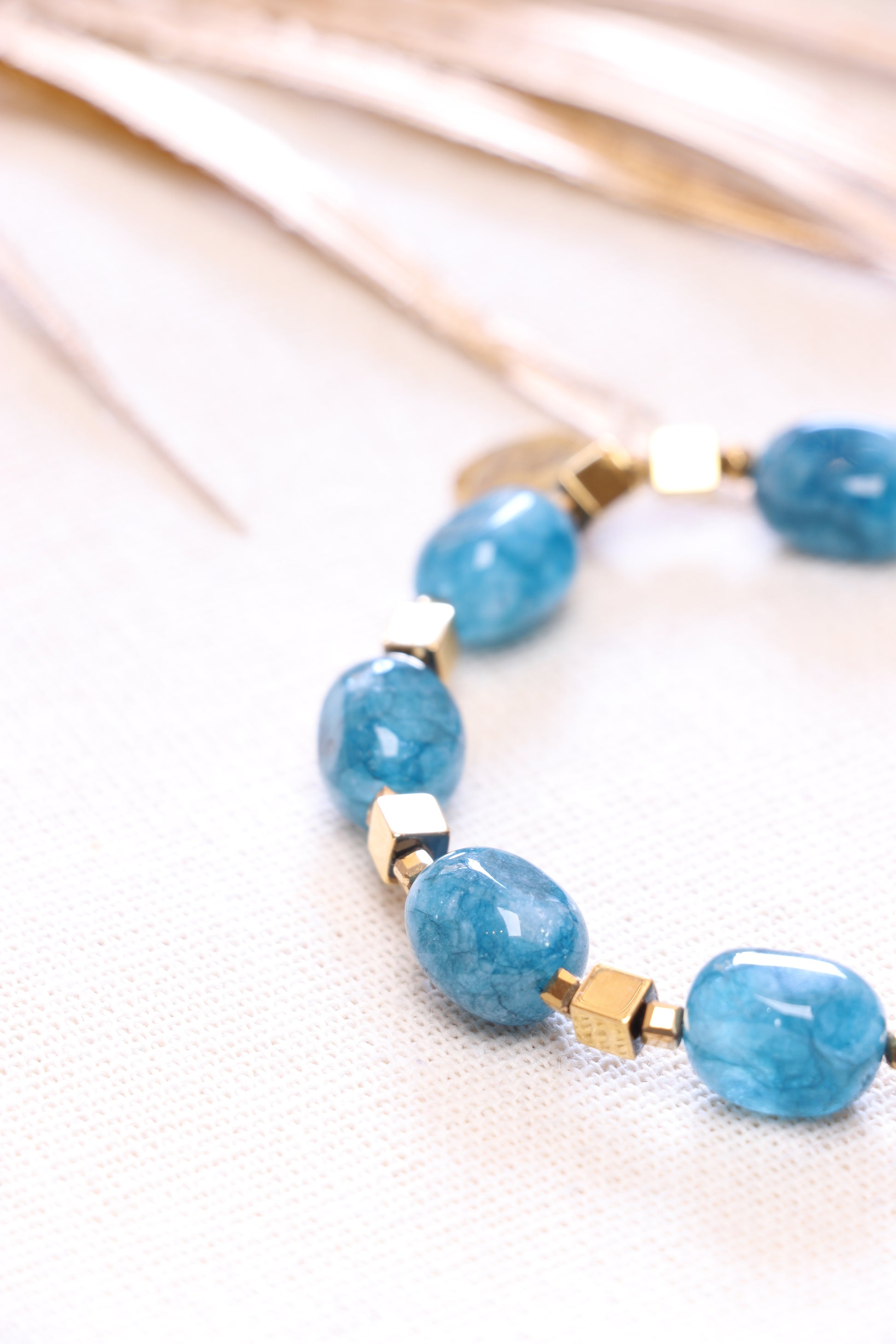 Bracelet en Apatite Bleue — Emmanuelle Bijoux