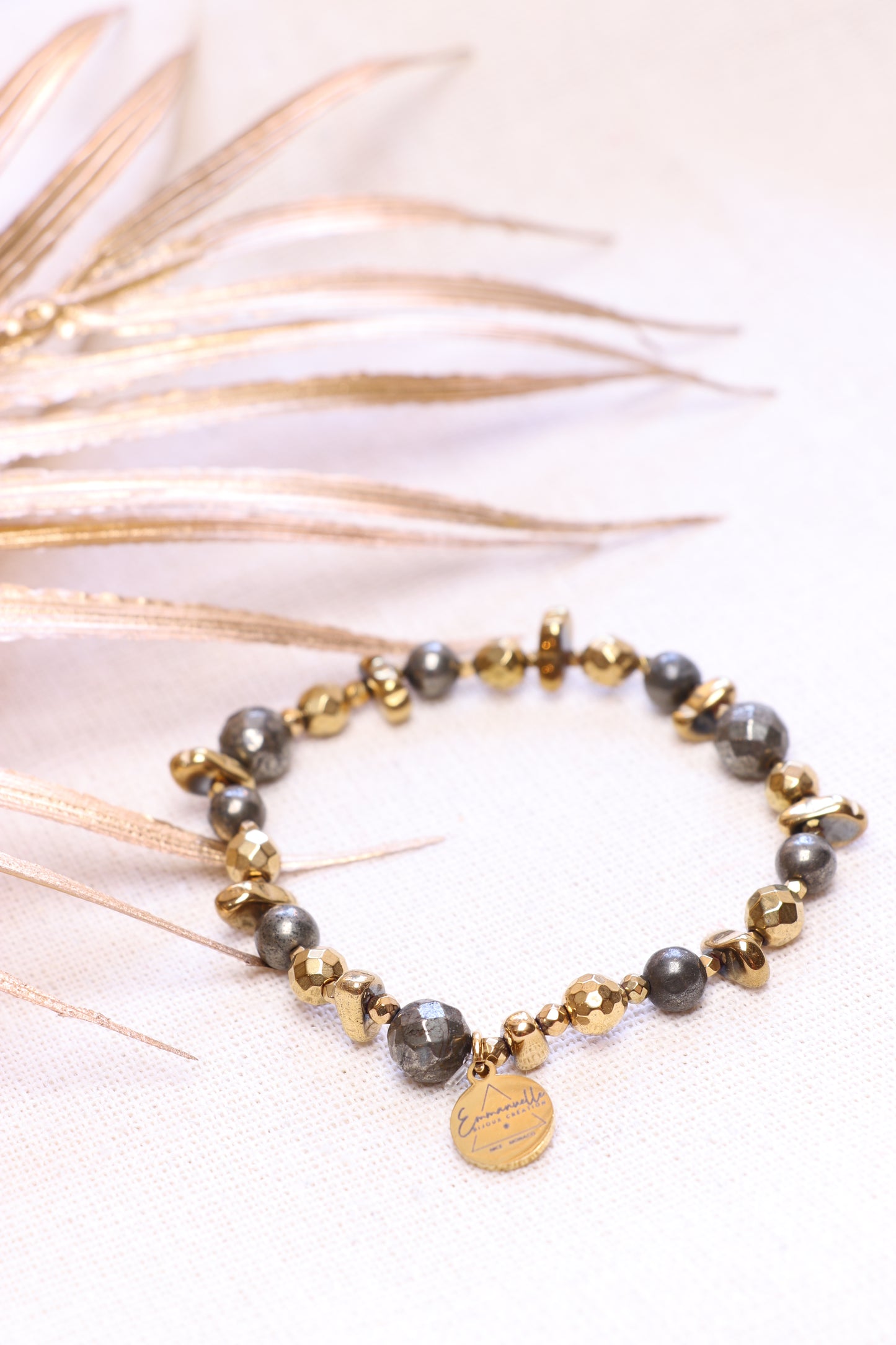 LUMEN |  Bracelet en Pyrite – Confiance en soi & courage | ABONDANCE & OPPORTUNITÉS (Copie)