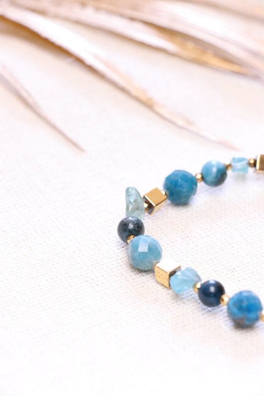 Bracelet en Apatite Bleue — Emmanuelle Bijoux