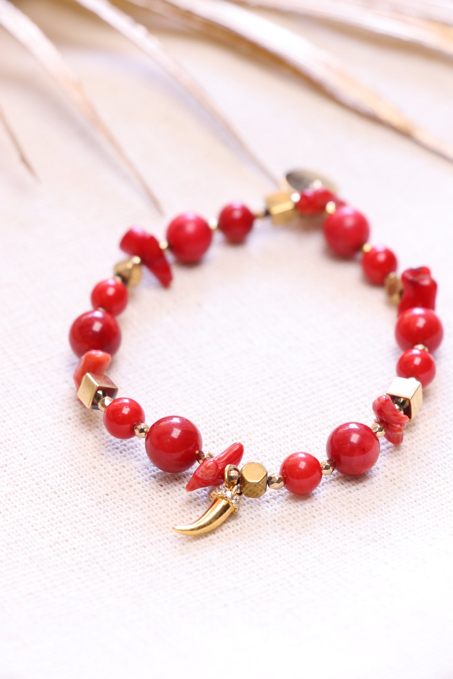 RAKTA Bamboo Coral Bracelet – Joy, Vital Life Force & Body Energy