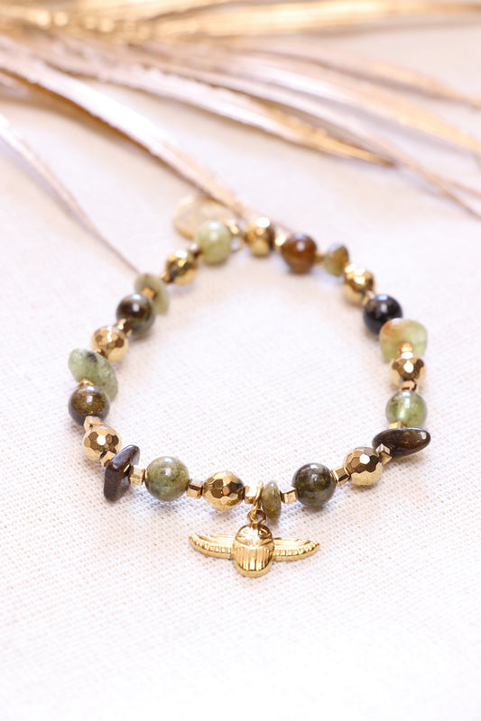 LULEM - Bracelet en Grenat Vert | Le Renouveau Intérieur