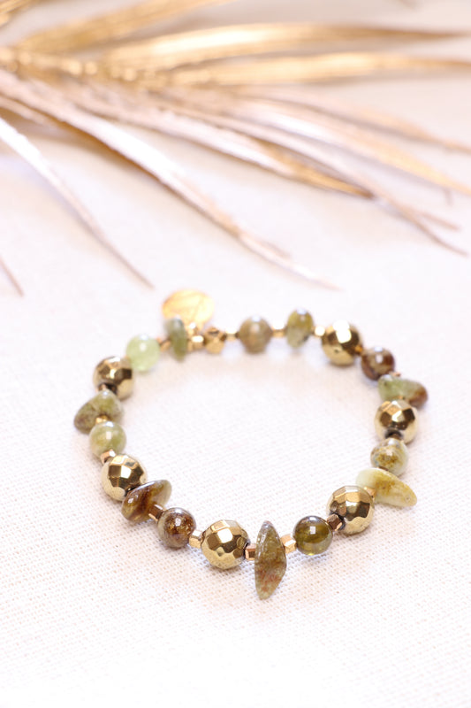 LULEM - Bracelet en Grenat Vert | Le Renouveau Intérieur