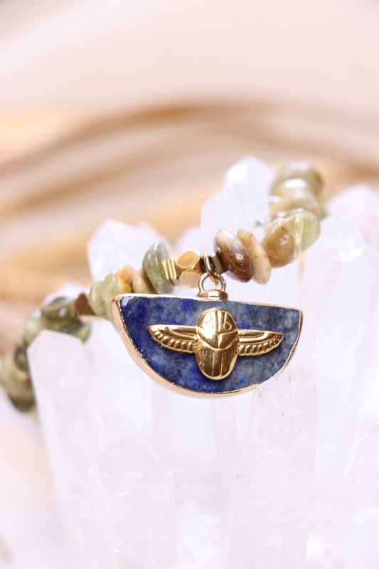 LULEM - Bracelet en Grenat Vert | Le Renouveau Intérieur