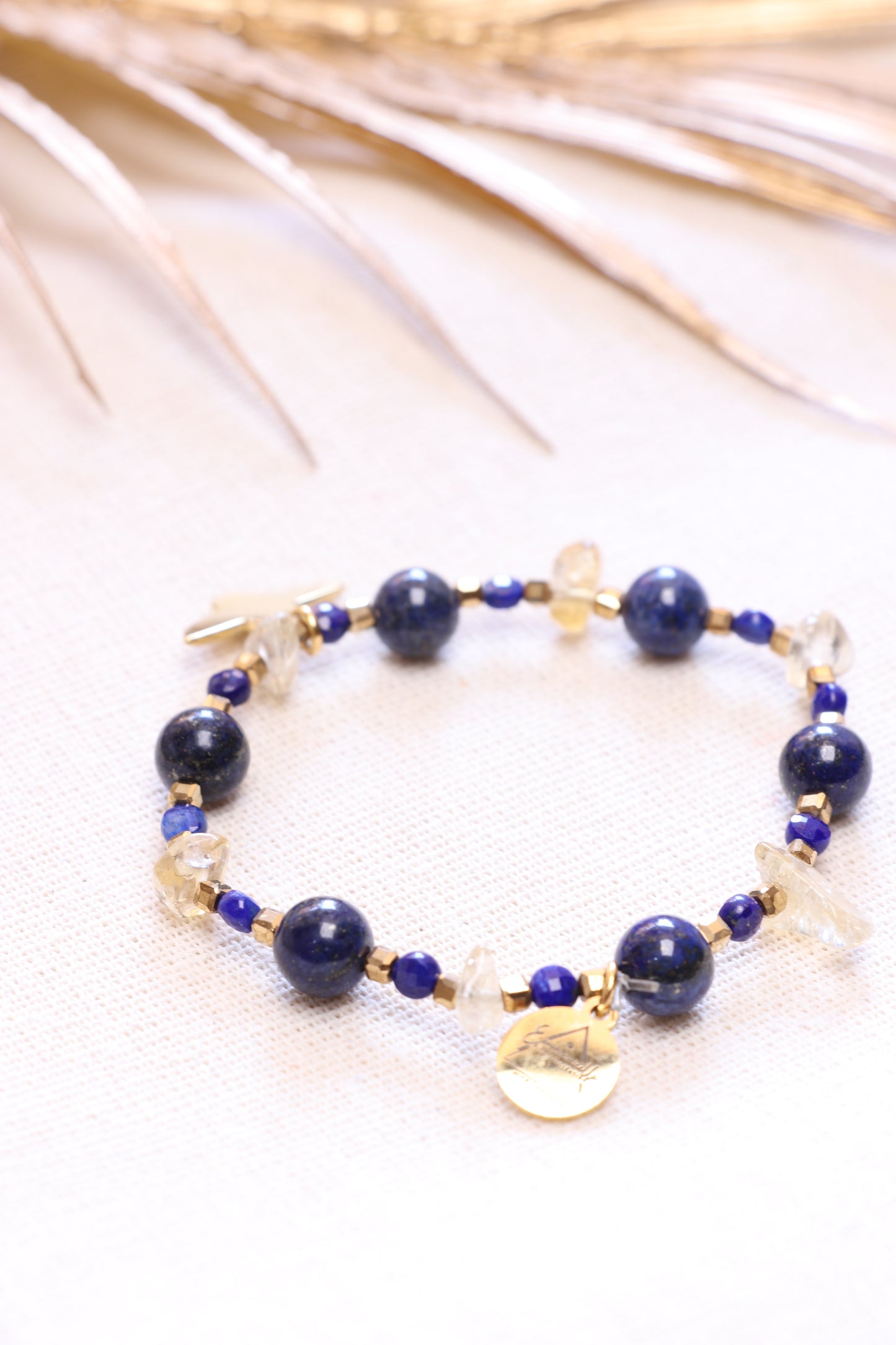 Bracelet Lapis-Lazuli Naturel Pendentif | Intuition & Expression