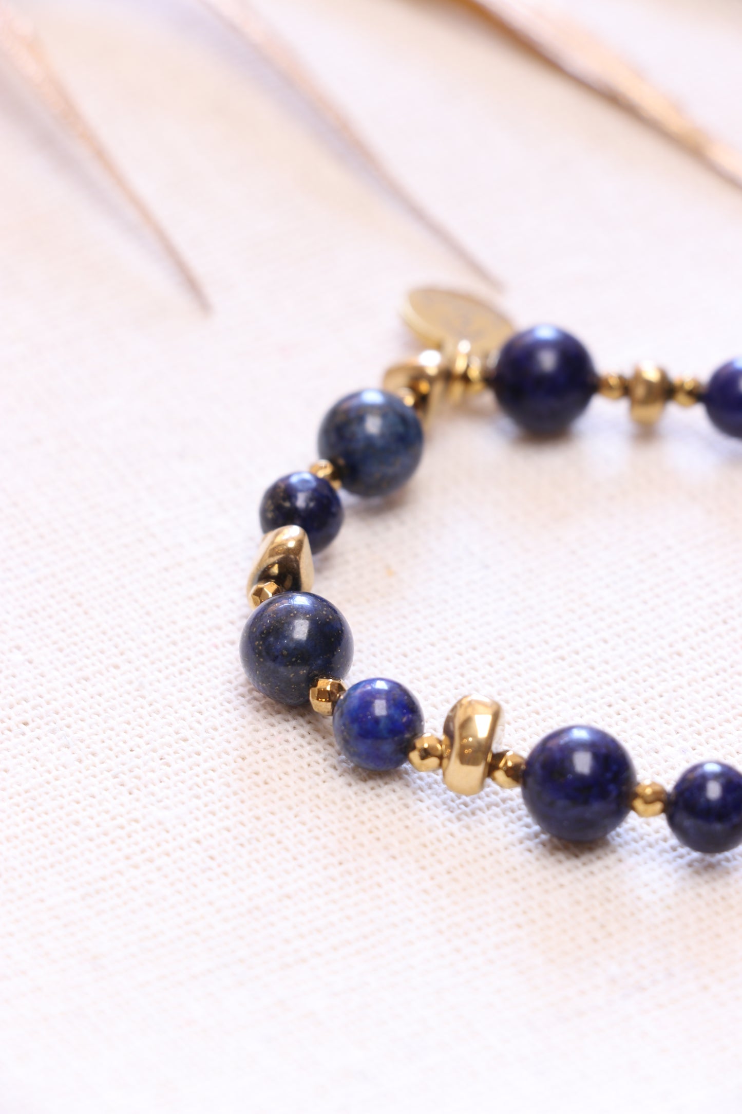 Bracelet Lapis-Lazuli Naturel Scarabée XL| Intuition & Expression