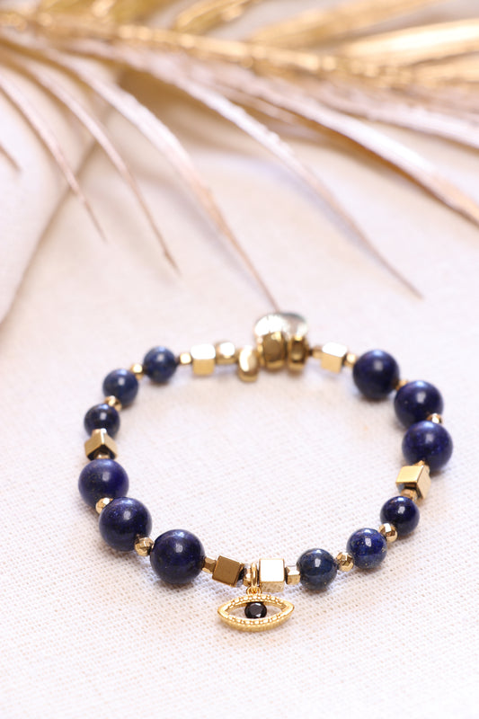 Bracelet en Lapis-Lazuli — Emmanuelle Bijoux