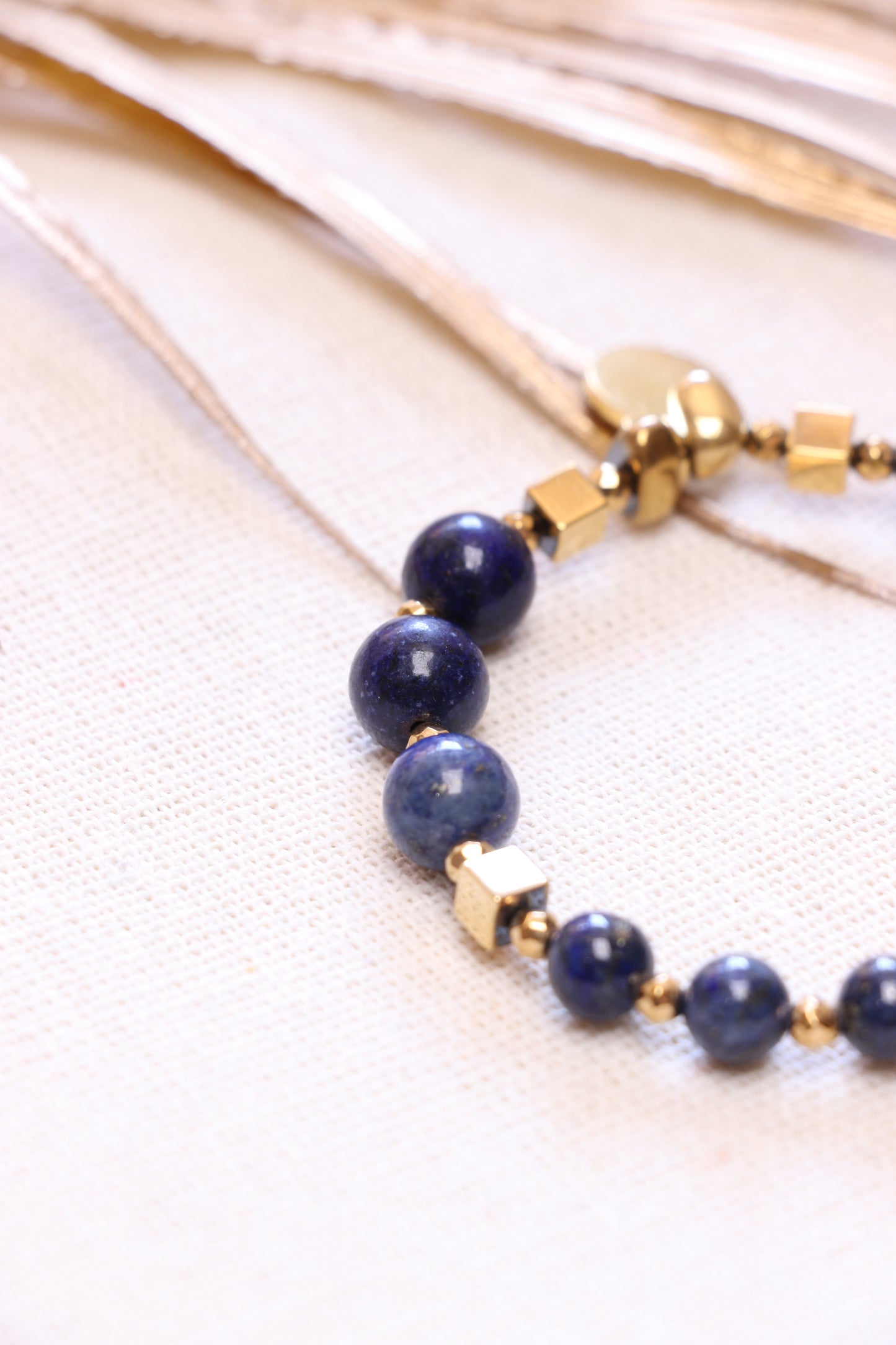 Bracelet Lapis-Lazuli Naturel Pendentif Étoile | Intuition & Expression