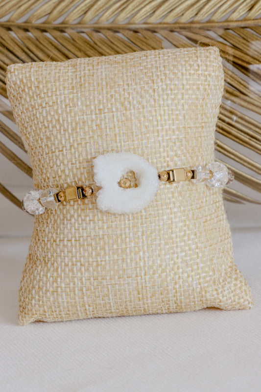 Bracelet Agate DREUZY en Quartz Blanc – Clarté, Pureté et Harmonie Intérieure
