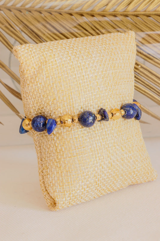 Bracelet JNANA Intuition & Communication en Lapis Lazuli