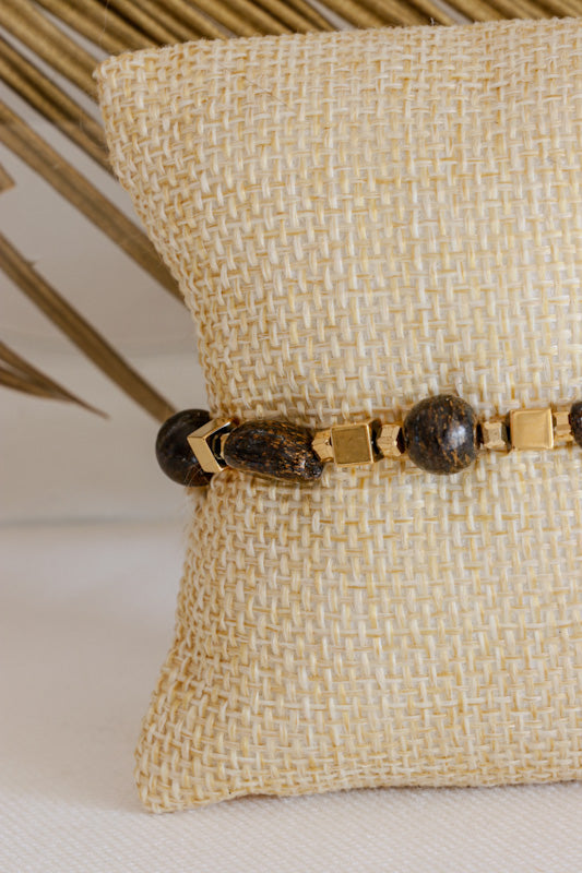 Bracelet SADHANA Protection & Stabilité en Bronzite