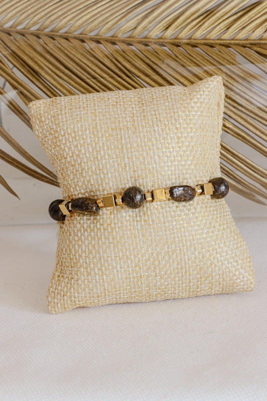 Bracelet Simple SADHANA Protection & Stabilité en Bronzite