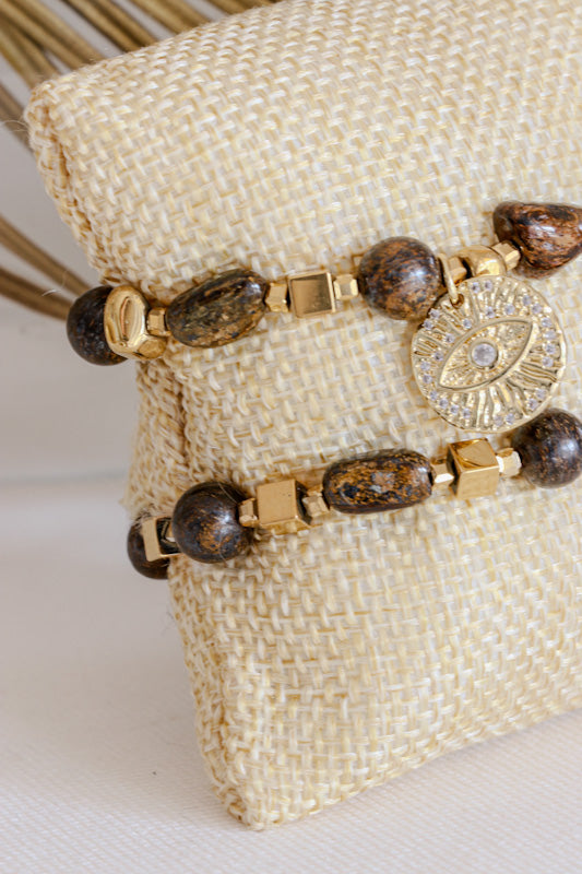 Bracelet SADHANA Protection & Stabilité en Bronzite
