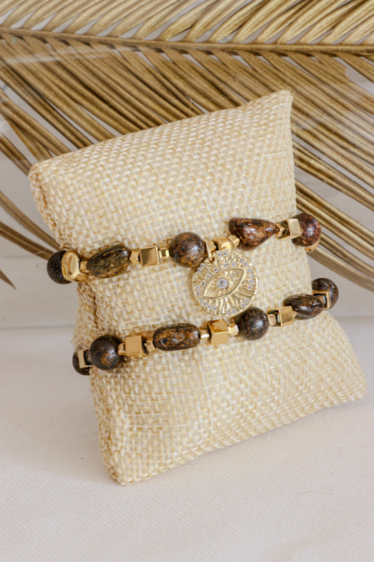 Bracelet SADHANA Protection & Stabilité en Bronzite