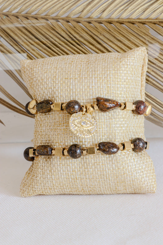 Bracelet SADHANA Protection & Stabilité en Bronzite