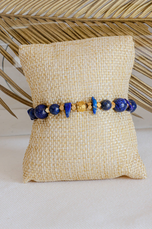 Bracelet JNANA Intuition & Communication en Lapis Lazuli